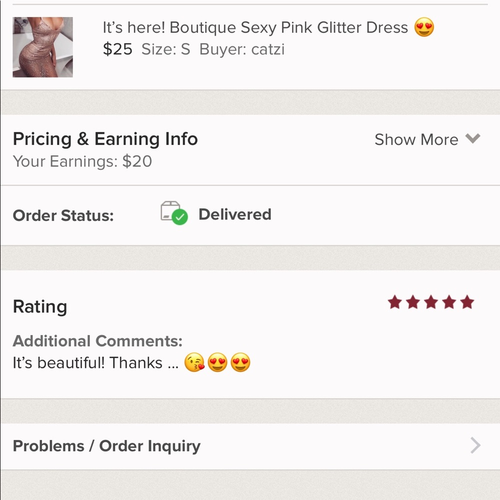 It’s here! Boutique Sexy Pink Glitter Dress 😍 - Picture 7 of 7